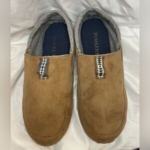 Pendleton Driveway Drop Slippers Tan Brown Unisex US Men 9 Women 10.5/11 EU 42